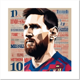 Leo Messi LM10 Tribute Futbol Soccer Gift Artwork Posters and Art